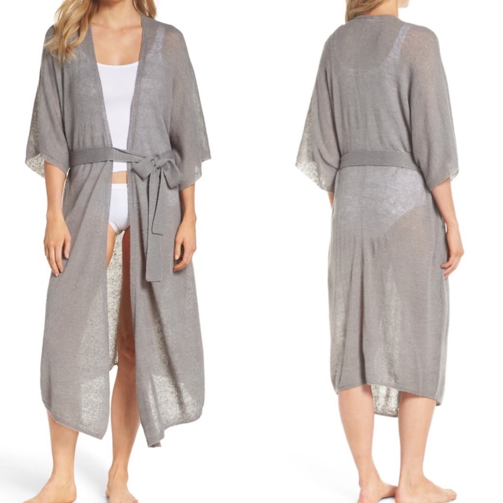 Nordstrom lingerie knit cardigan blend robe belted